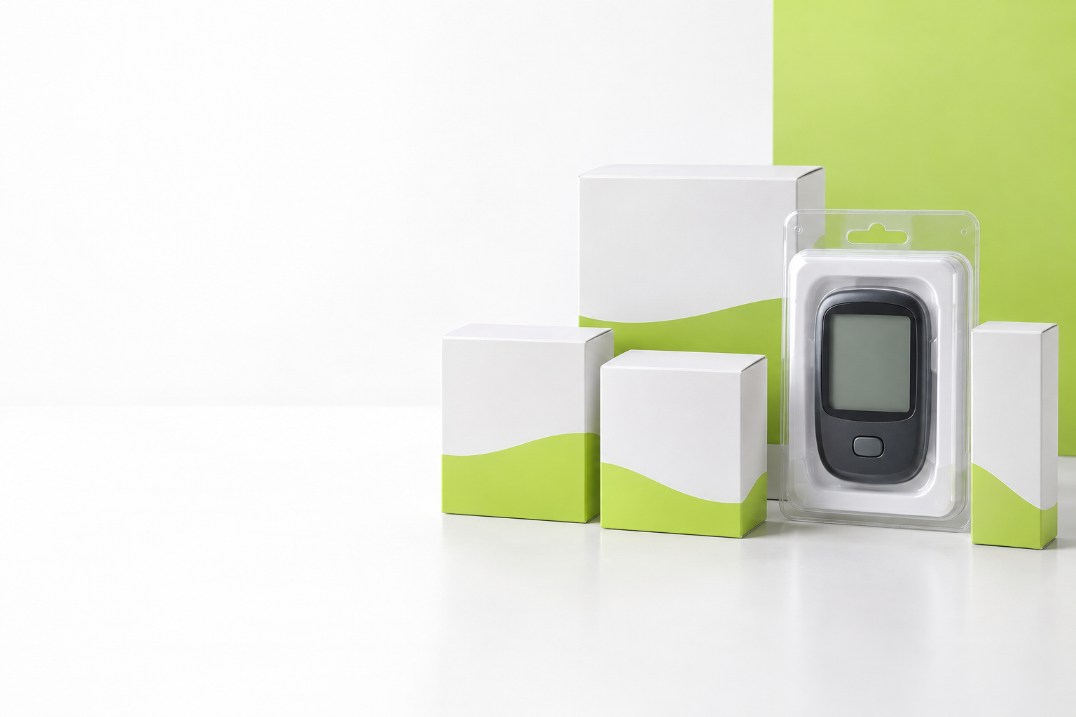Illustrative sealed generic medical-supply packages